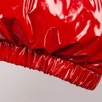 Wholesale Down Padded Bubble Coat Crop Shiny Puffer Winter Women Jacket