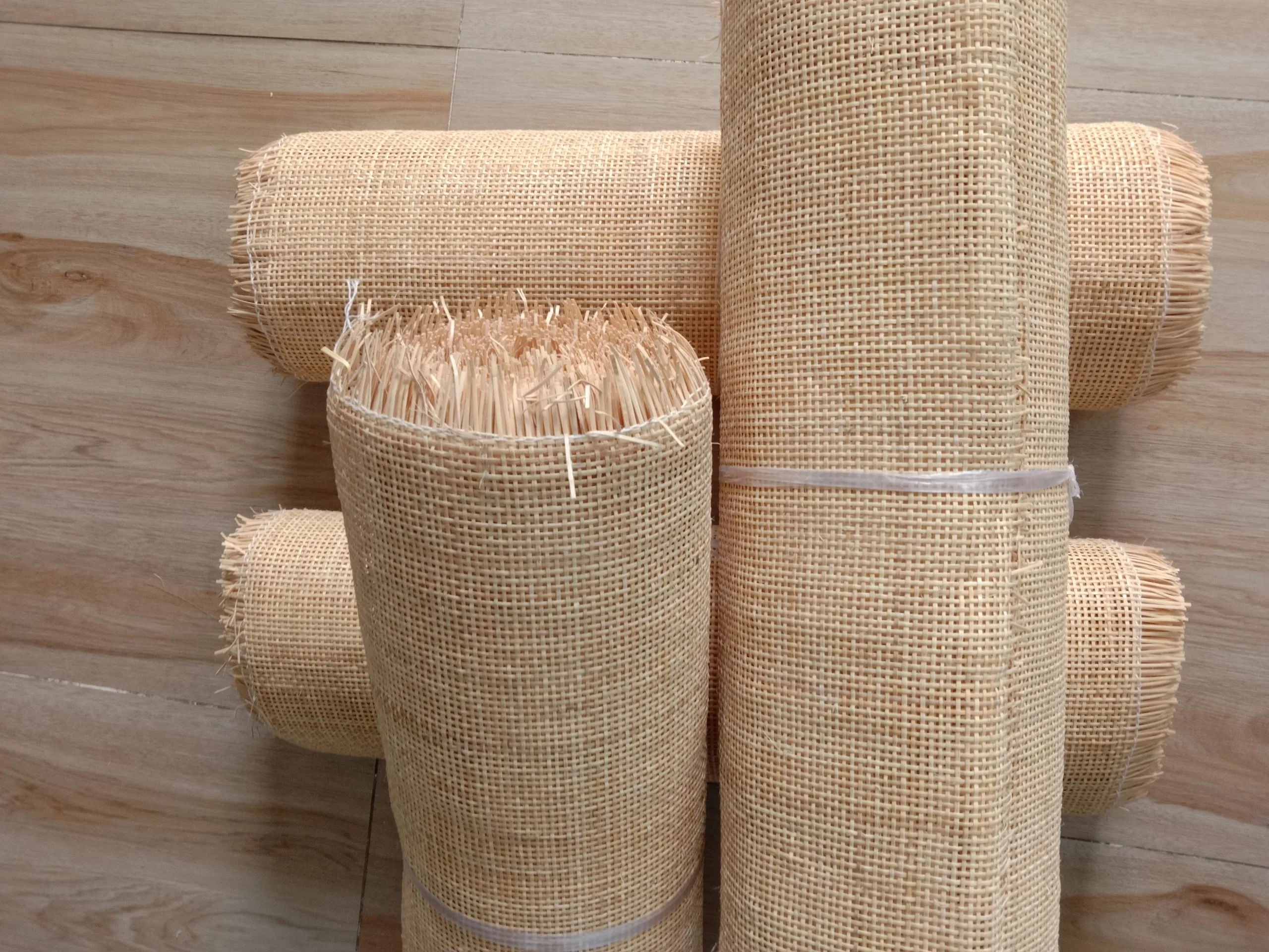 100% натуральная отбеленная сетчатая мебель высшего сорта квадратный размер 60 см открытая тростниковая тесьма из ротанговых листов Вьетнама