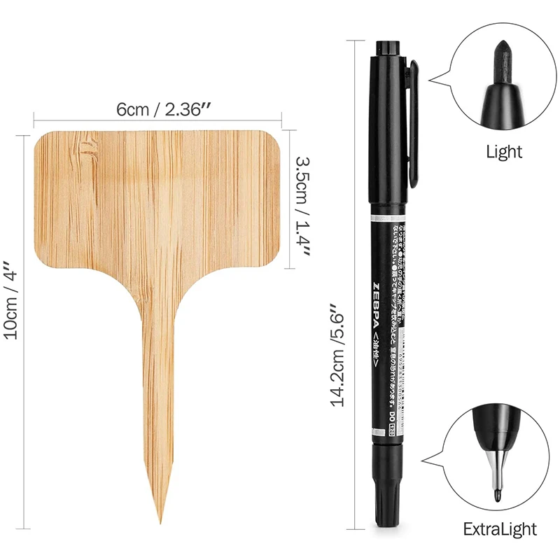 Environmental Indoor Plant Labels Wood Plant Bamboo Label Markers