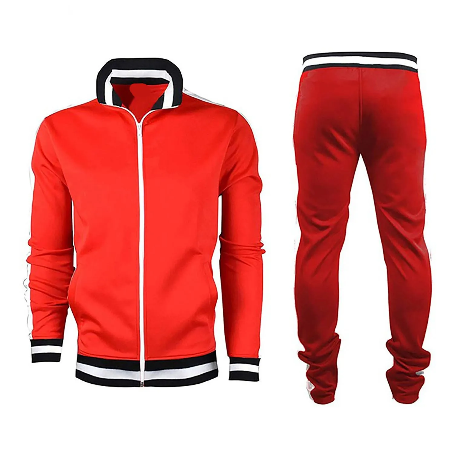 Premium Quality Polyester Winter Jogging Suits For Men Tracksuit Sportswear Gym Ody Fitted  Full Customize Single Strip Style