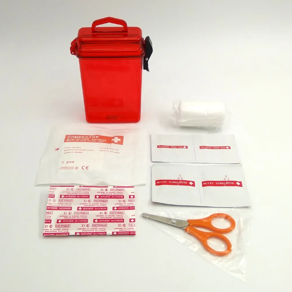 
Plastic waterproof beach swim emergency first aid kit box 
