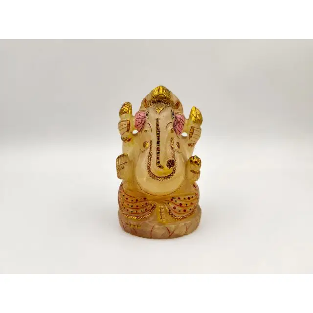 Rose Quartz Painting Ganesh Decorative Hindu God Crafts Resin God Ganesh Statue for sale at wholesale price