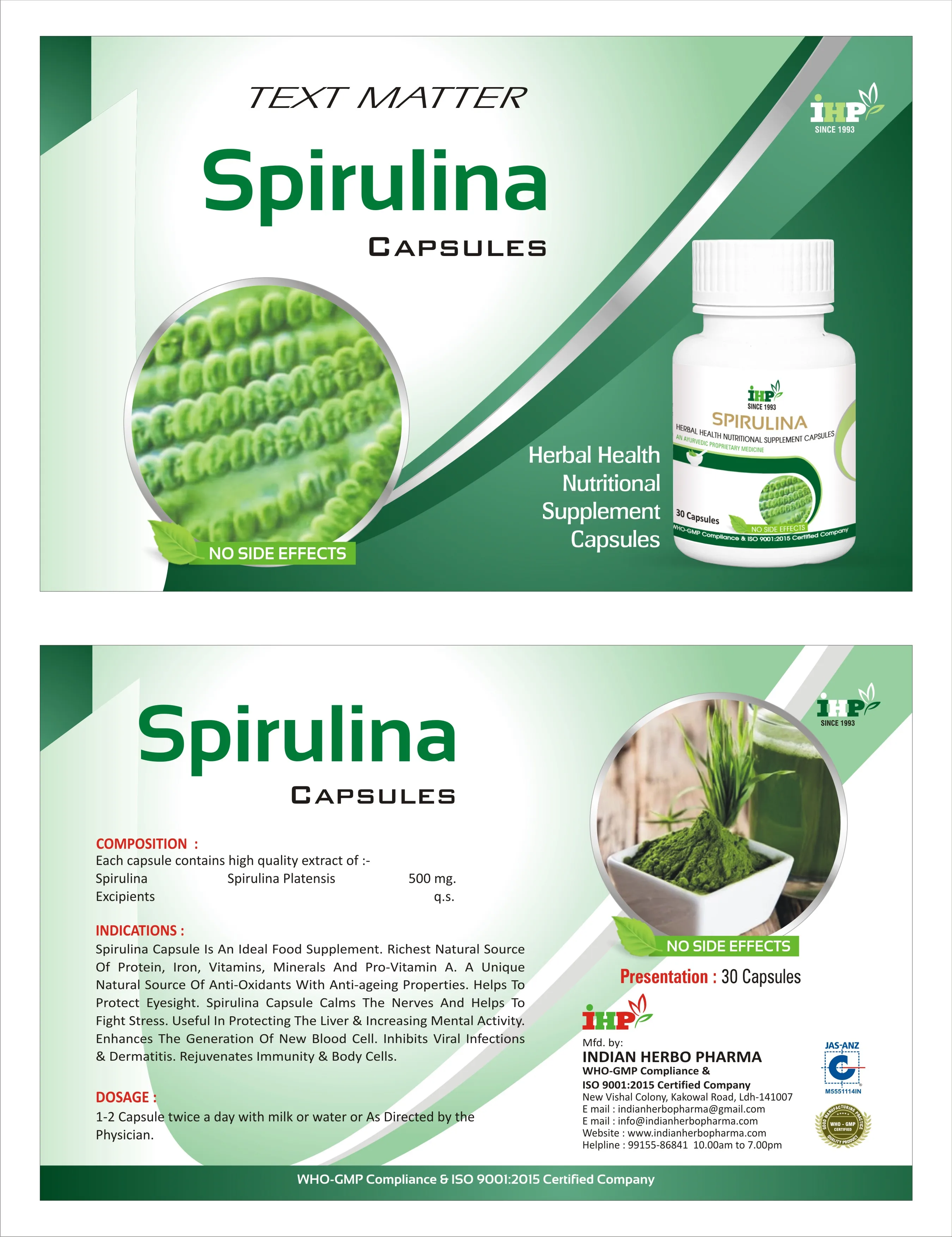 
SPIRULINA CAPSULES 