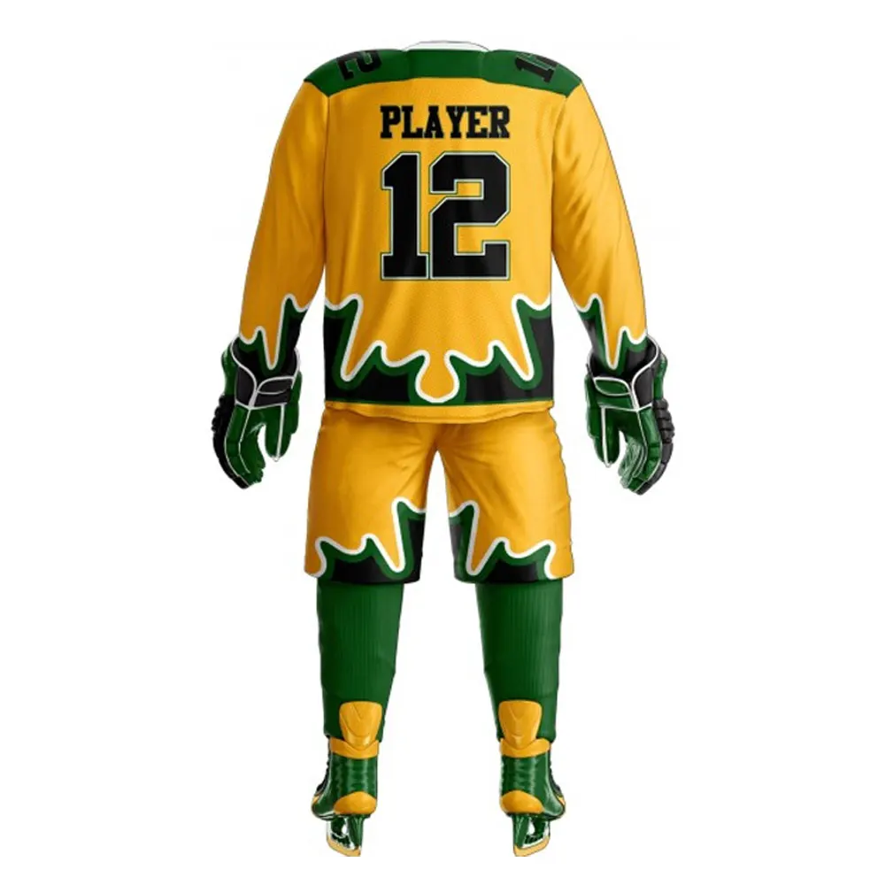 Best Selling Men Sportswear Ice Hockey Uniforms 100% Polyester Team Breathable Field Hockey Jersey Men Ice Hockey Uniform