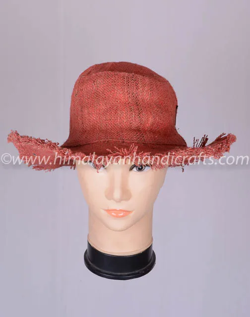 Hemp Bucket Fringy Hat HSH 0026 D