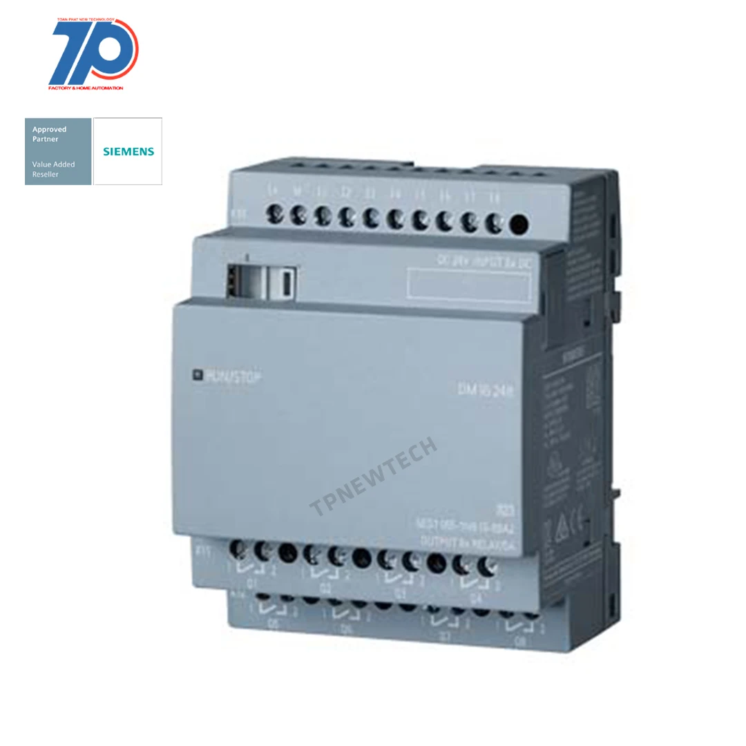 Модуль расширения 6ED1055-1NB10-0BA2 Siemens LOGO PLC SIMATIC DM16 24R, PS/I/O: 24 В постоянного тока/24 В постоянного тока/реле, 8 ди/8 до, 4 мВт для логотипа!
