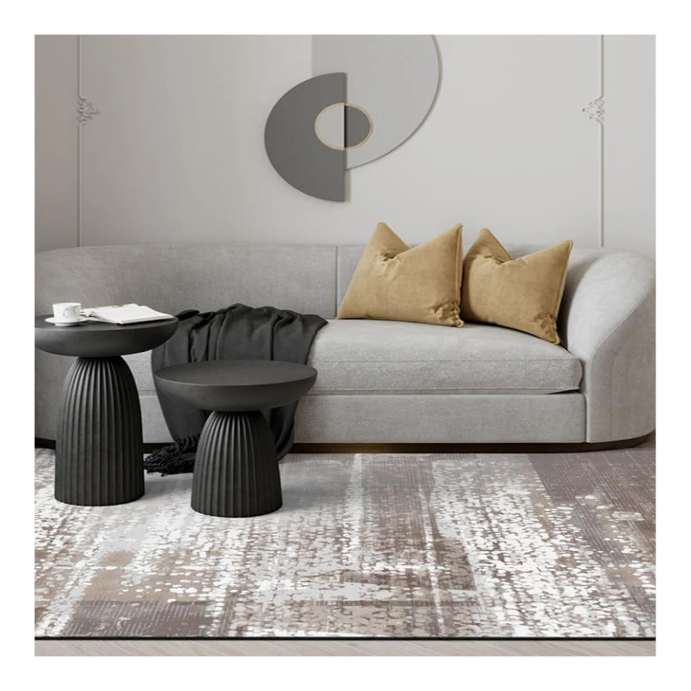 Low MOQ Custom Shape And Design  Floor Machine Tufted Acrylic Wool Area Carpet Custom Rug