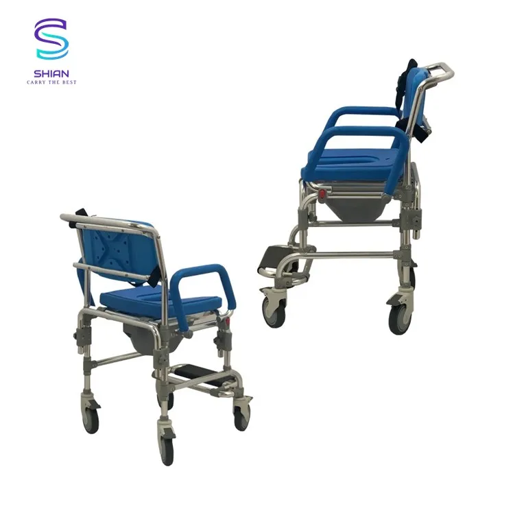 Регулируемая многофункциональная душевая коляска