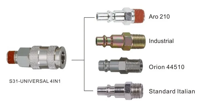 Европейский тип-Универсальный СОЕДИНИТЕЛЬ 4 в 1/розетка с наружной резьбой