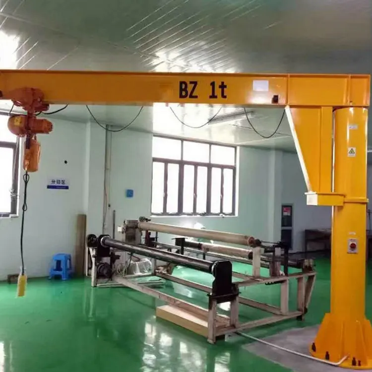 China 1ton Manual Slewing Pillar Fixed Jib Boom Workshop Jib Crane Supplier