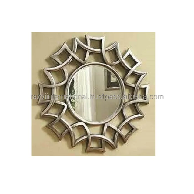 Gold living room luxury metal wall mirror for home decor