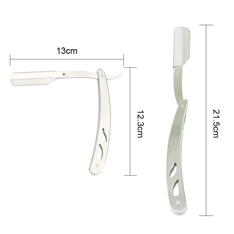 
Stainless steel Barber Razor folding private label shavette straight razor replaceable beard barber razor blade 