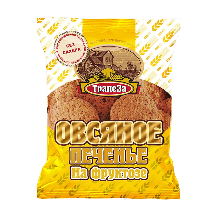 Highest Quality Bakery And Confectionery Products Trapeza Fructose Oat Cookies, Healthy fructose sweets