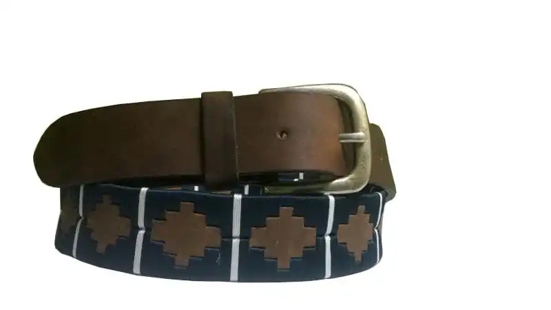 Premium Black/Brown Leather Dog Pet Collar Red + White Thread Braided Design Manufacturers