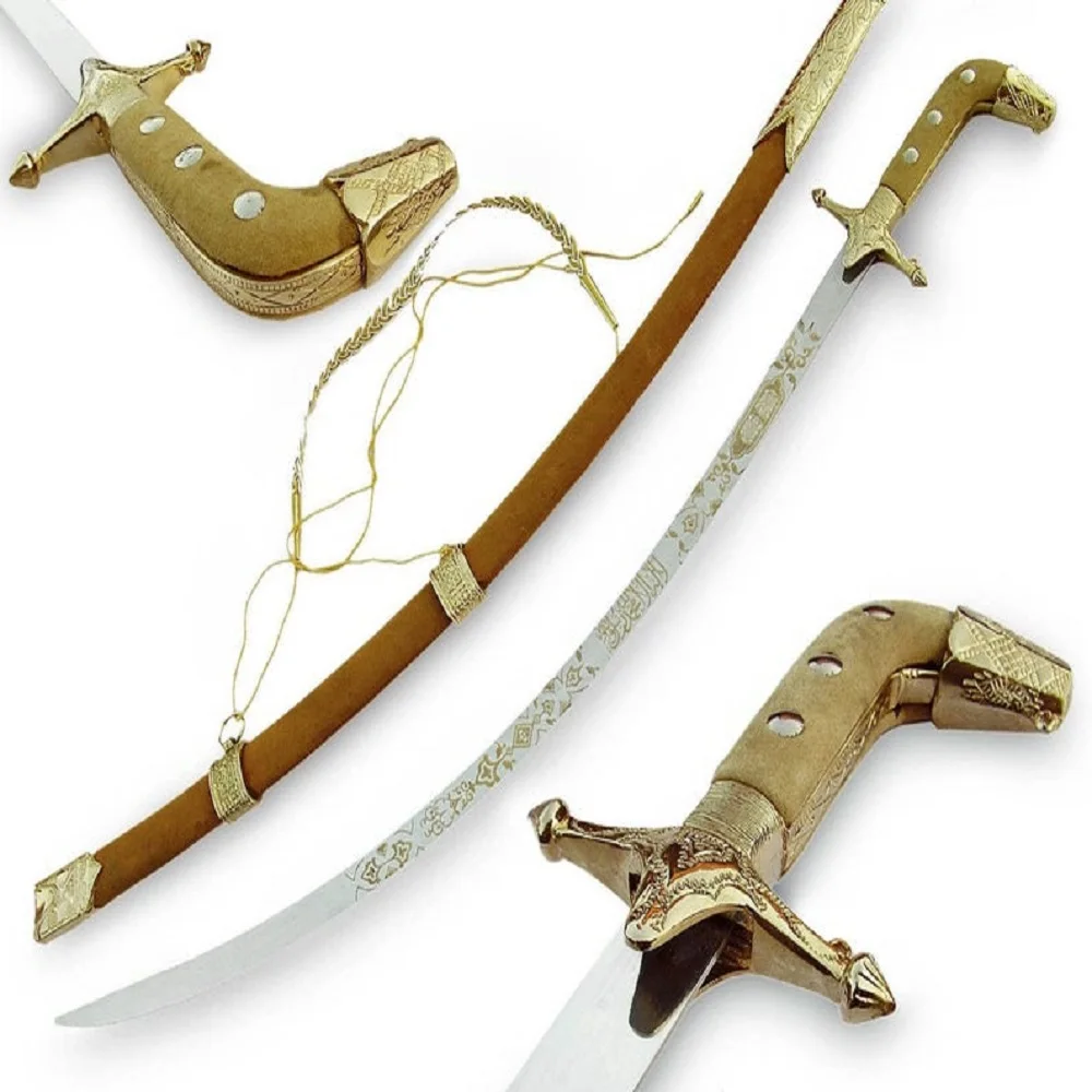 
Custom Handmade stainless Steel Viking Style Sword Top High Quality Camping Sword survival sword With leather sheath 