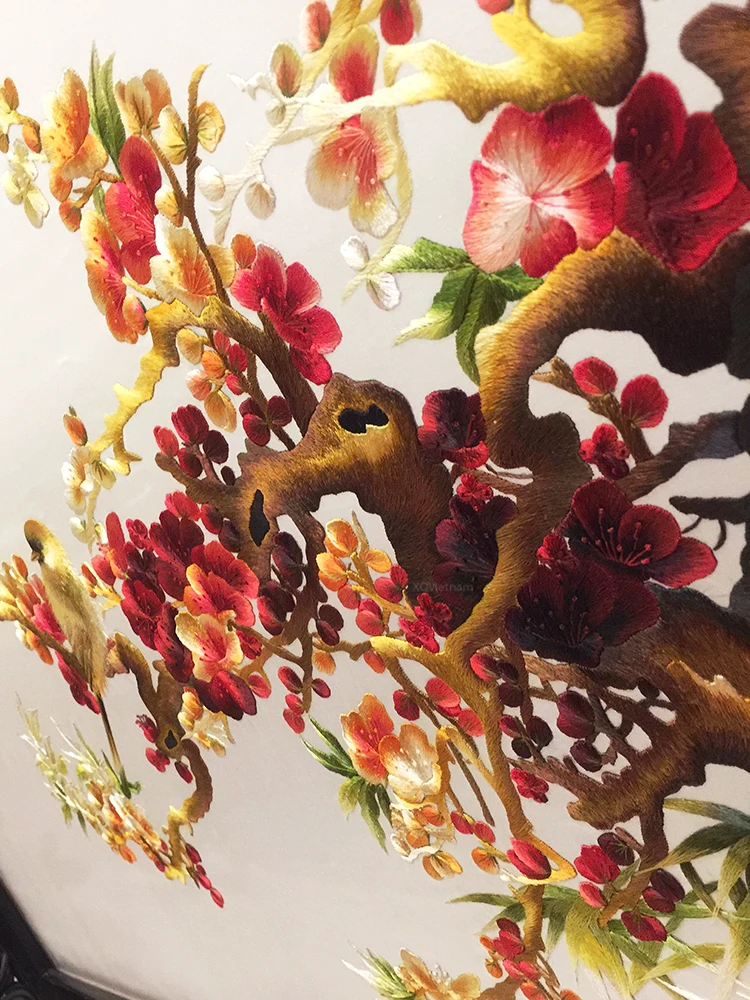 Роскошные подарочные и декоративные картины с изображением цветущего счастья богатства двусторонняя вышивка