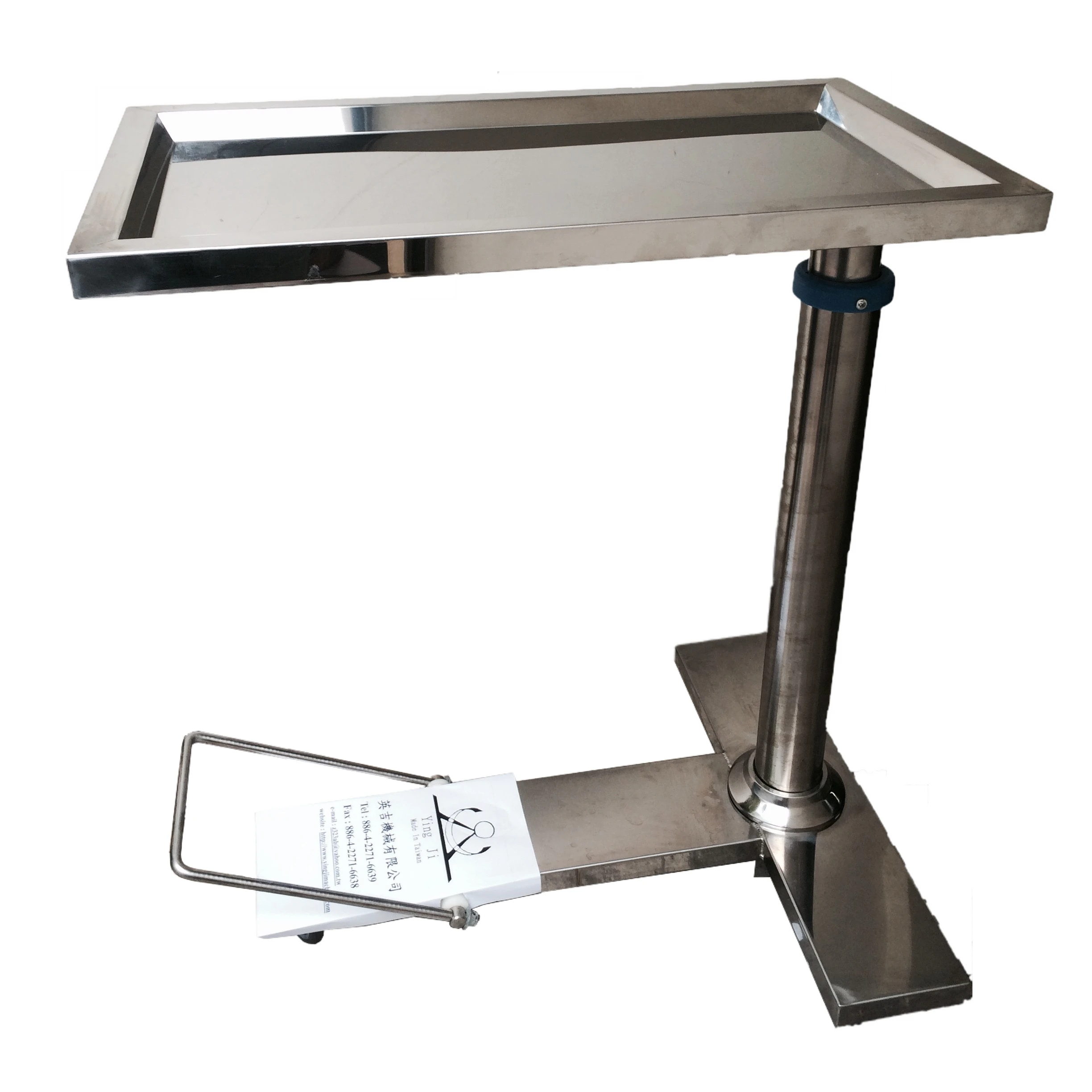 Stainless steel MAYO table for surgical instrument