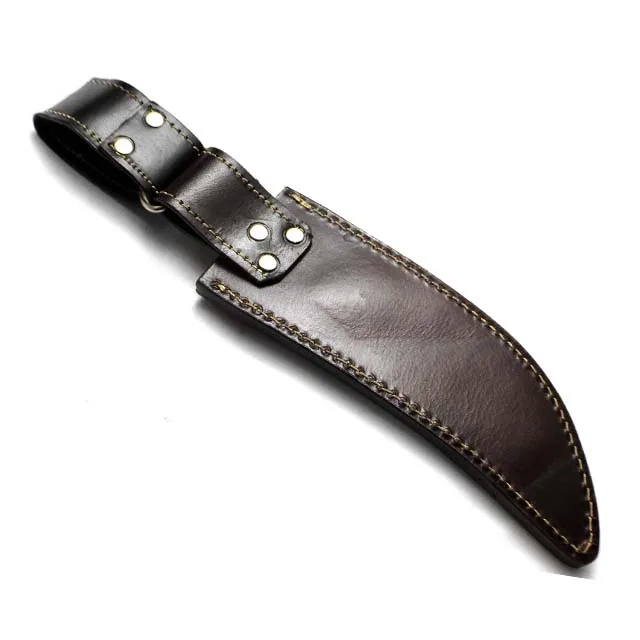 High Quality Low Price OEM Rich Grain Textured Leather Sheath for Fixed Blade Bowie Knives
