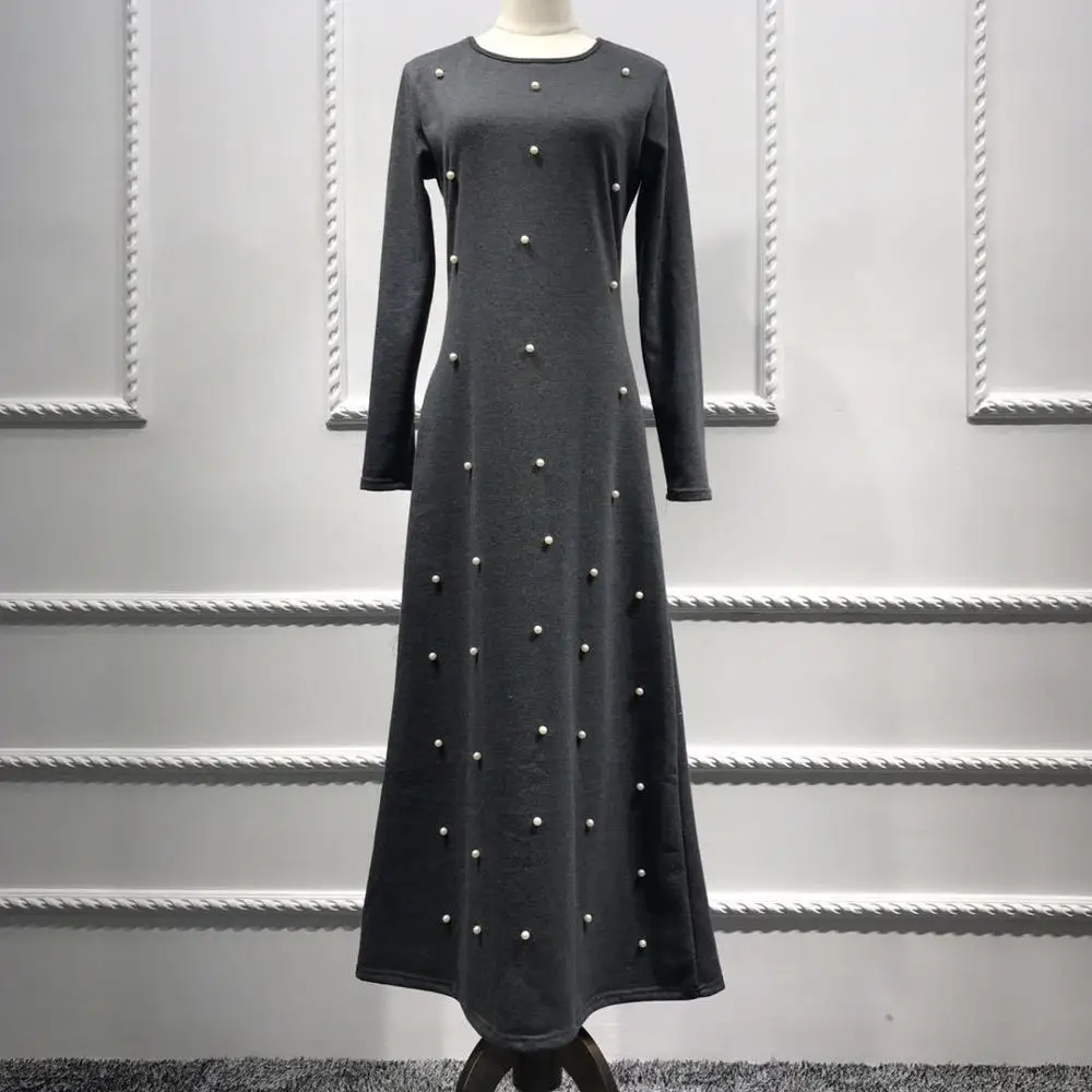 Islamic women clothing abaya kaftan 2020 long sleeve knit sweater coat robe