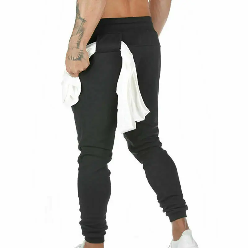 Mens jogger pants skinny slim fit cotton fleece sweat pants for jogging custom made with multi pockets jogger pants on wholesale