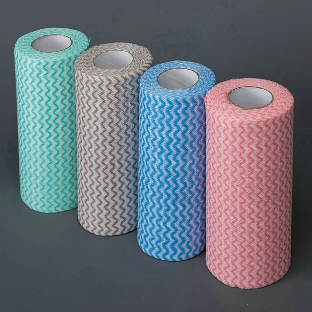 Высококачественные Горячие Пользовательские OEM-производители сухие салфетки в рулонах бочки очистка кухни впитывающие многоразовые полотенца Ткани Вискозные салфетки