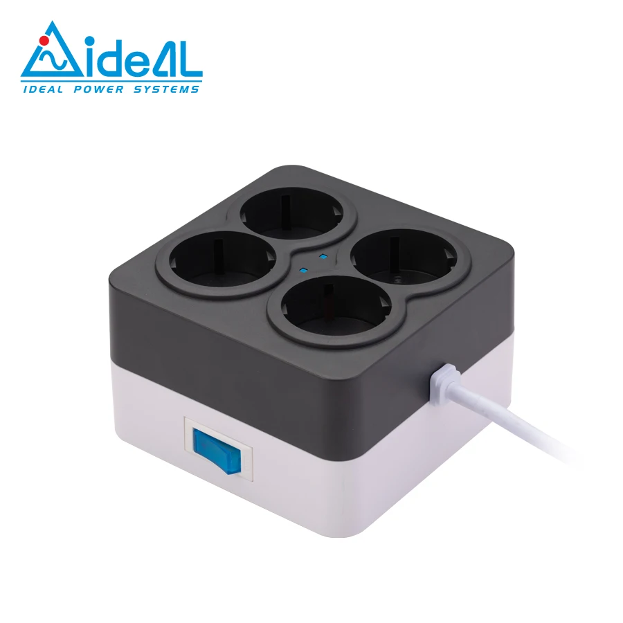 German-Schuko 4-socket surge protector extension sockets USB charge