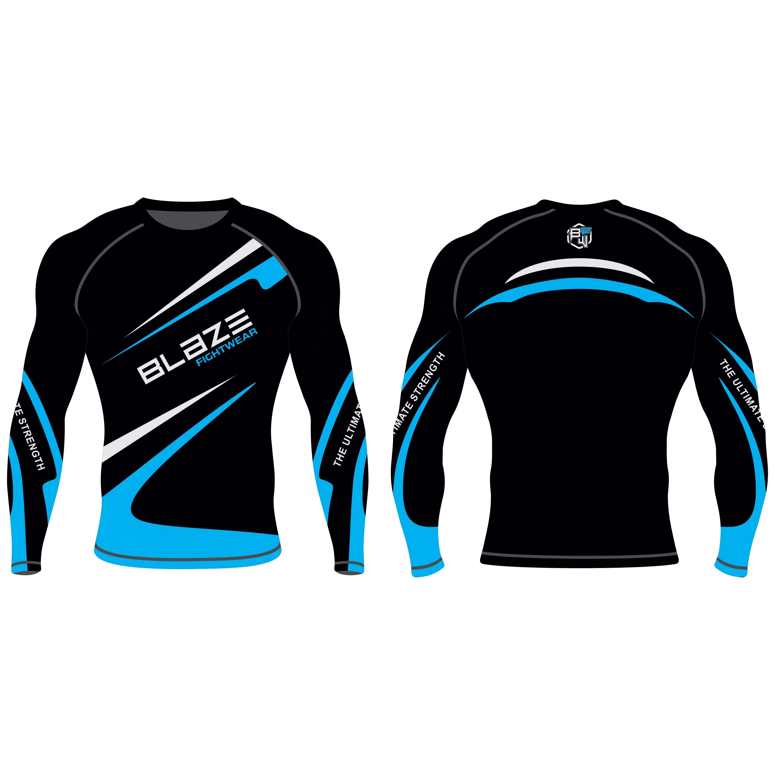 Customize Your Own Logo Sublimated Full Sleeve Rash Guard MMA Rash Guard BJJ Rash Guard, Compression Shirt MMA Rashguard for Men