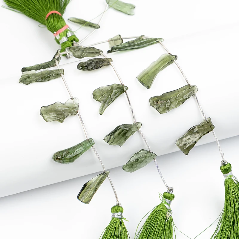 Настоящие 100% натуральные бусины Moldavite Fancy Nugget оптом