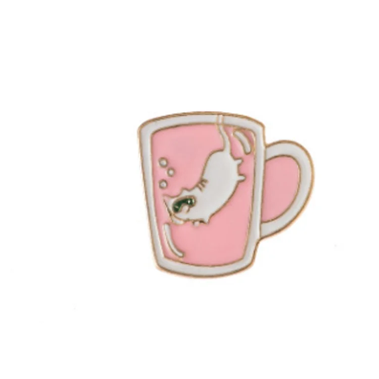 In Sock Flag Fish Brooches Pin Black Enamel Broche Badge Safe