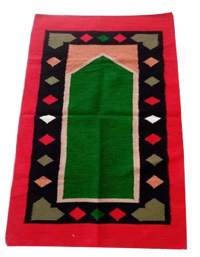 BRAIDED NATURAL JUTE RUGS CUSTOM SIZE STAIN RESISTANT HANDMADE MUSLIM PRAYER RAG RUGS