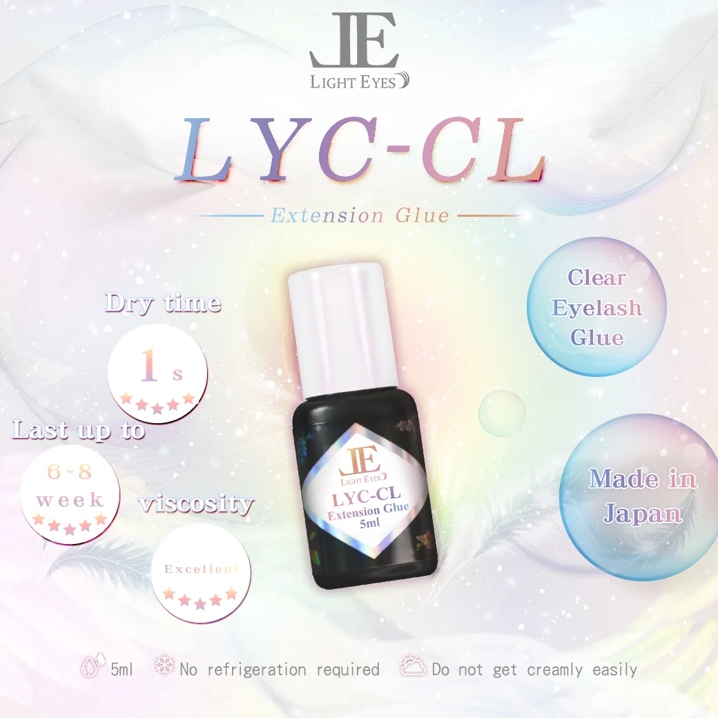 LIGHTYEES No Allergy Clear Lashes Adhesive White Glue 5ml