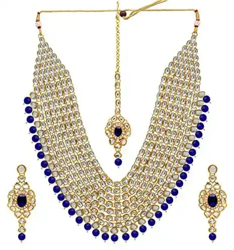 Bijoux Wedding Kundan Jewellery Indian Polki Jewelry Copper Bridal Wedding Sets