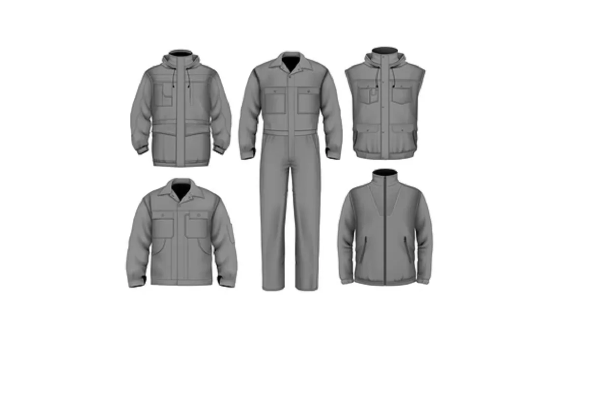 pure cotton work wear for men and women in various sizes