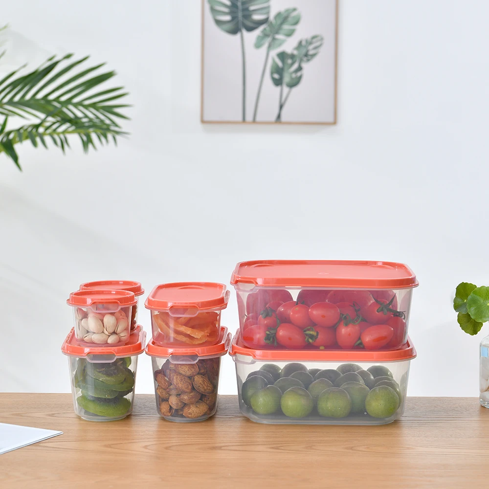 Different shape stackable reusable seal tight food take away food prep containers