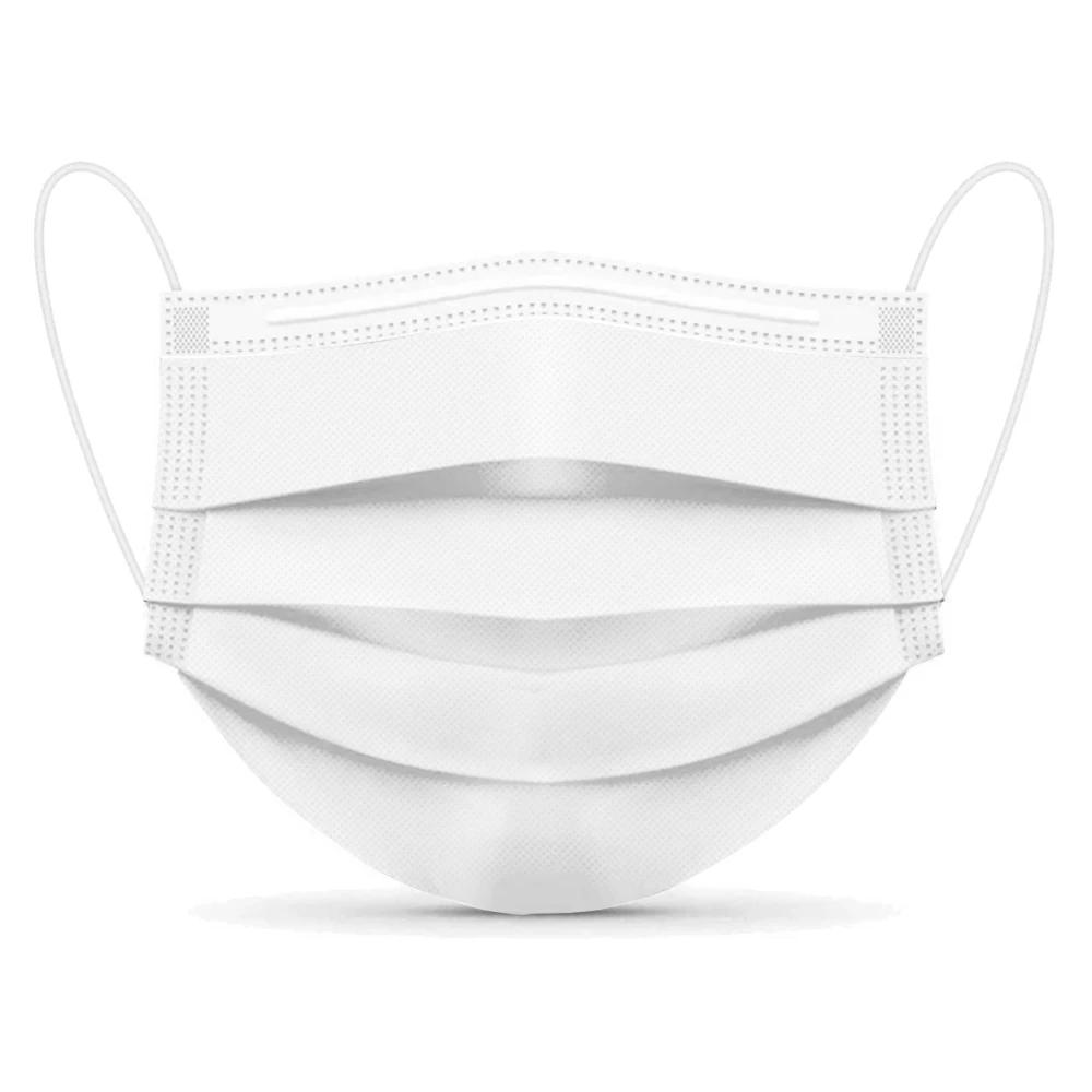 
3 Ply Mask Disposable Face Masks Non-Medical 3ply Disposable FaceMask OEM White Color Respirator Mask 