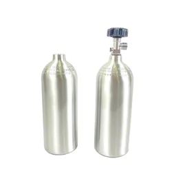ISO7866 2L аквариумный завод co2 ЦИЛИНДР алюминиевый резервуар Co2 с ручкой w21.8 боковой
