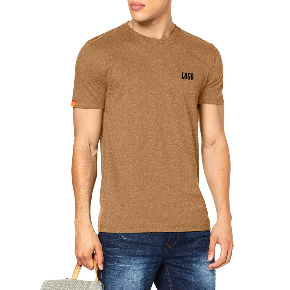 Высококачественная 100% хлопковая футболка премиум-класса Мужская с принтом логотипа на заказ и круглым вырезом