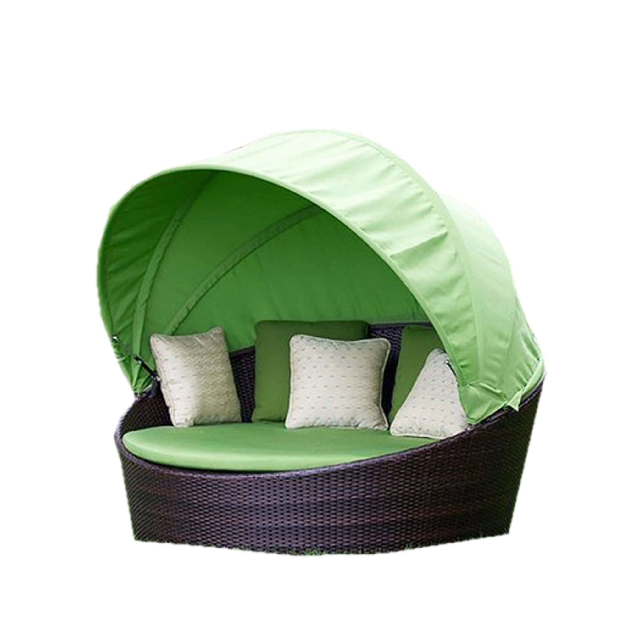 leisure garden daybeds with canopy sun chaise beach sunbed luxury aluminium  frame patio daybed set rattan wicker