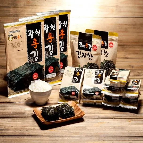 Корейская лучшая Здоровая пища корейская традиционная боковая тарелка приправленные водоросли (10 различных ароматов) Сделано в