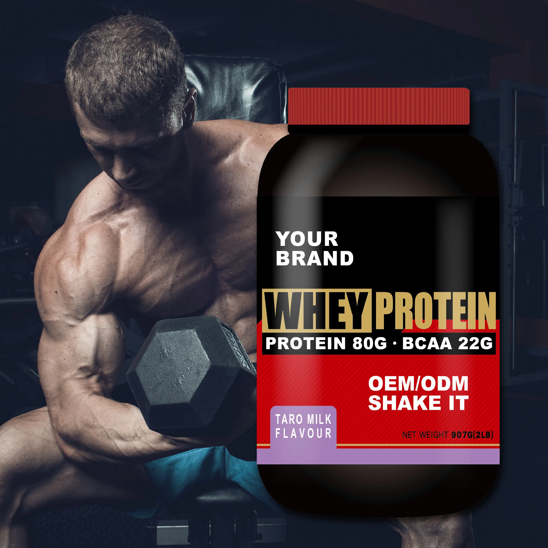 milk protein concentrate whey protein concentrate Taro milk Flavour 2lb