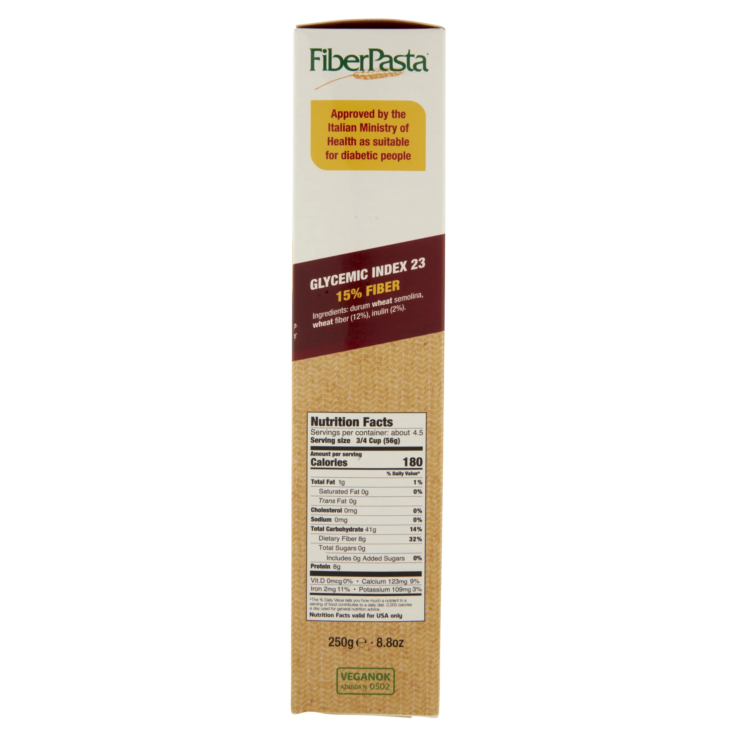 Лазанья без яиц 250 г-с низким глицемическим индексом и высоким содержанием волокна-итальянская Высококачественная паста с преимуществами