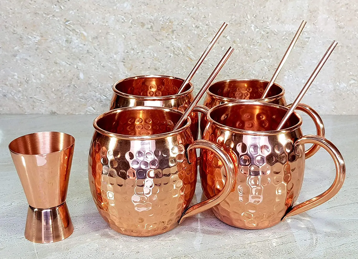 Set of  Moscow Mule Copper Mugs for Bar and cafe restaurant  Pure copper Mug for Home and Bar Mug