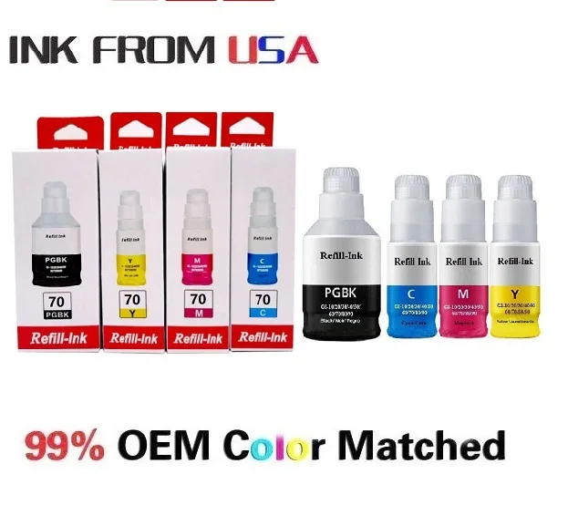 Printing Kit for Canon GI-20 GI-40 GI-50 GI-60 GI-70 GI-80  ink refill Pixma G2040 G5040 G6040 series tank system printers