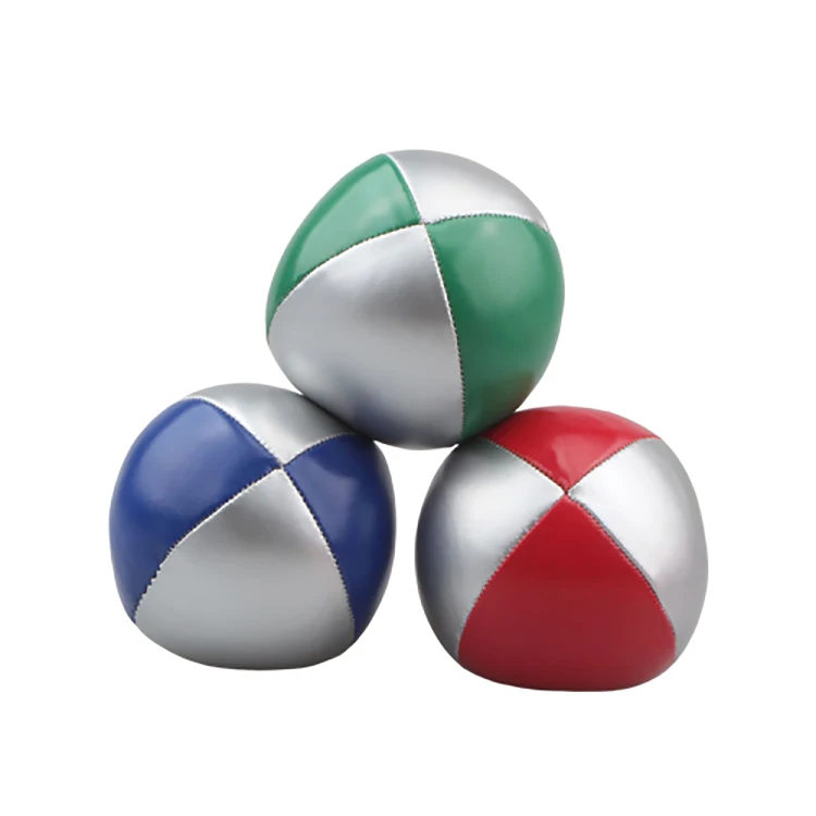 
PU leather custom stuffed ball colorful Juggling Ball 