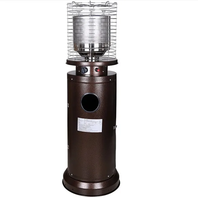 
cheap outdoor butane gas short gas fired patio heater in hammered bronze 