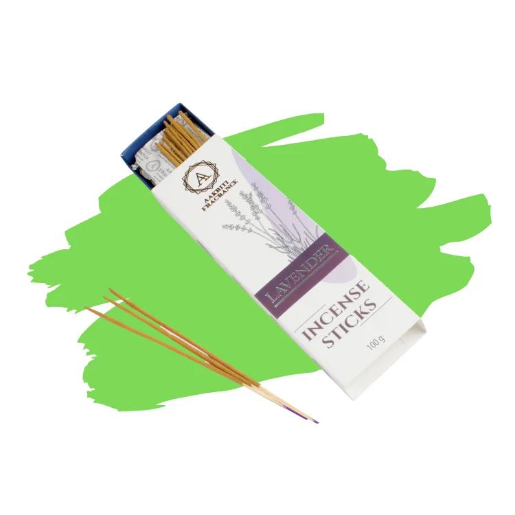 Latest Design Indian Incense Sticks Wholesale 100% Pure Masala Long Burn Agarbatti Bamboo Sticks Lavender Incense Sticks