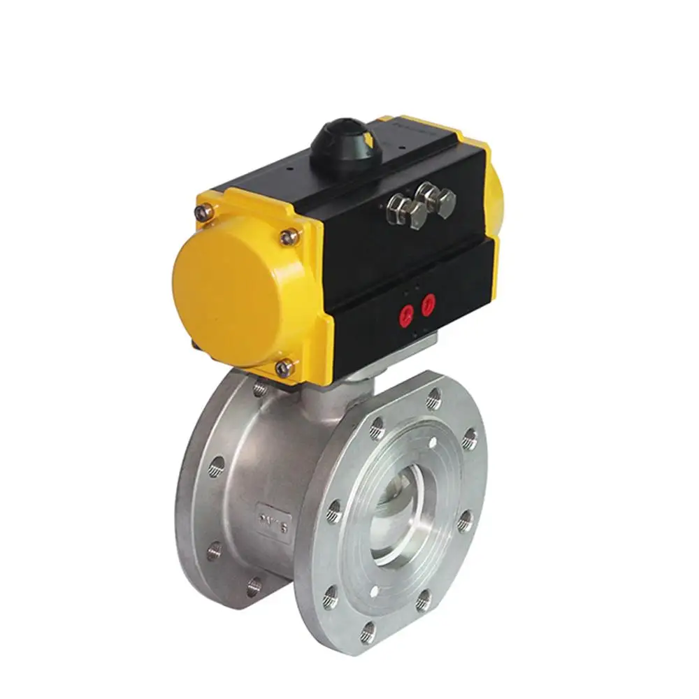 PN16 Stainless Steel WCB Italy Ultra Thin Short Type Pneumatic Rotary Actuator Operated Wafer Type Ball Valve