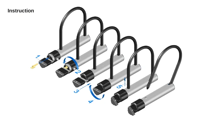 
New Design Anti theft Cycle Lock Factory Supply High Quality 