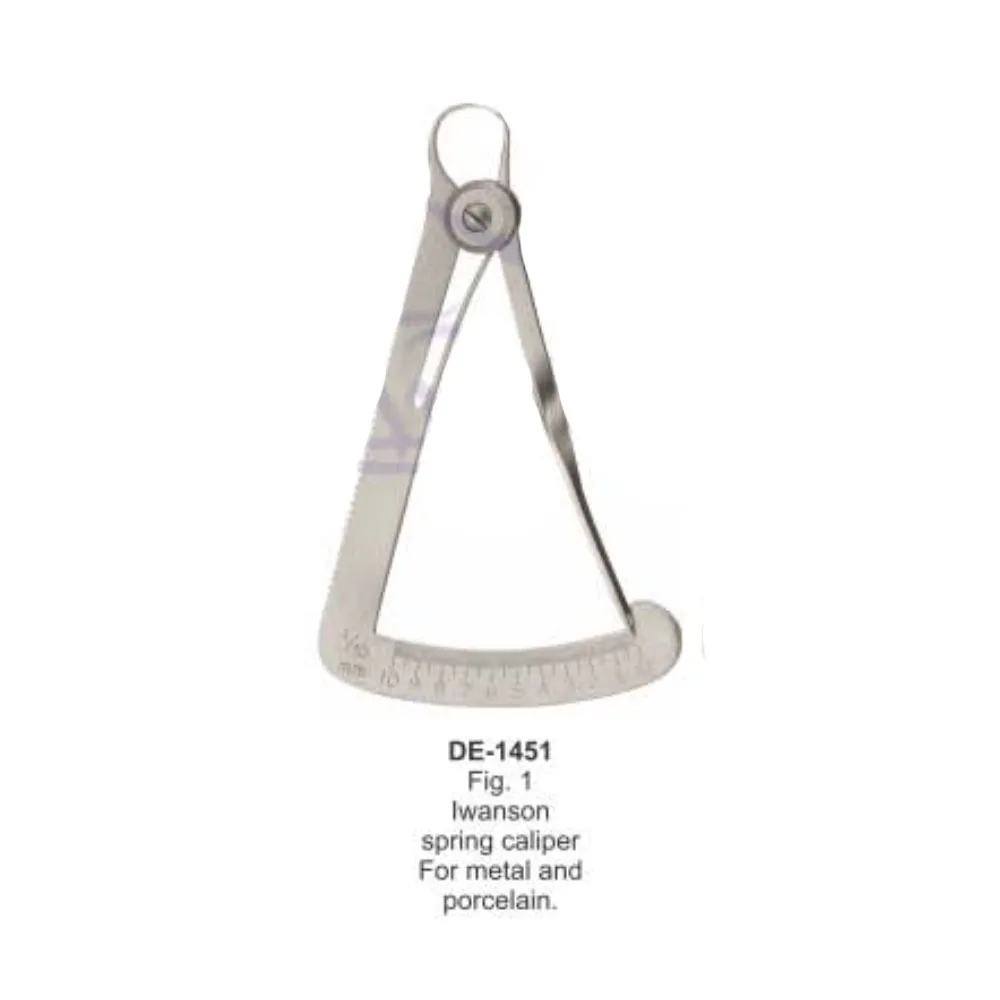 Gauges Lwanson Spring Caliper for Metal and Porcelain Fig. 1 Hot Sale Dental Implant
