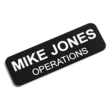 Free sample custom made metal name tag for identification